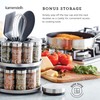 Kamenstein 20 Jar Revolving Spice Rack with Integrated Tool Caddy,
