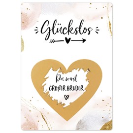 Joli Coon Scratch Card "Du wirst große Bruder", Pregnancy Announcement, Big Brother Scratch Cards