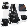 TUDEQU Sling Bag for Men Crossbody Backpack8 Pockets Sling Backpack