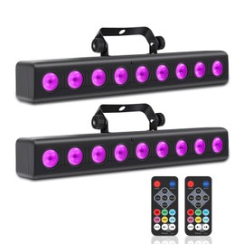 ENDYSHOW LED Stage Light Bar,50W LED 4in1 RGBW DJ Lights Bar with Remote Control Sound Activated DMX Stage Lighting Uplights for Church Events Wedding Disco Party Stage DJ Lighting 2Pack