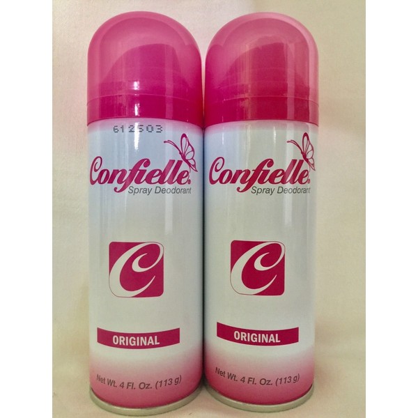 Lot of 2 Confielle Deodorant Spray Original 4 fl oz Aerosol New Fast