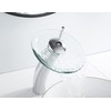 Bathroom Vessel Faucet Chrome Waterfall Glass Spout Single Handle One