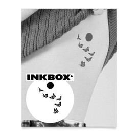 Inkbox Temporary Tattoos, Semi-Permanent Tattoo, One Premium Easy Long Lasting, Waterproof Temp Tattoo with For Now Ink - Lasts 1-2 Weeks, Butterfly Sun, 4 x 4 in