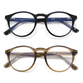 Kafirlo Bifocal Reading Glasses Women Progressive Blue Light Blocking No Line Clear Upper Dual Focus Reader Cheater Designer Farsighted Fashion Eyeglasses Computer Protection Scratch Resistant 1.25