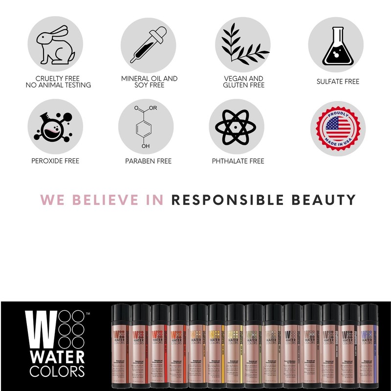 Watercolors by Tressa 3-in-1 Color Depositing Shampoo, Semi Permanent Hair