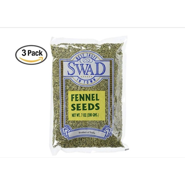 Great Bazaar Swad Fennel Seeds, 7 Ounce (7 Ounce (3 Pack))