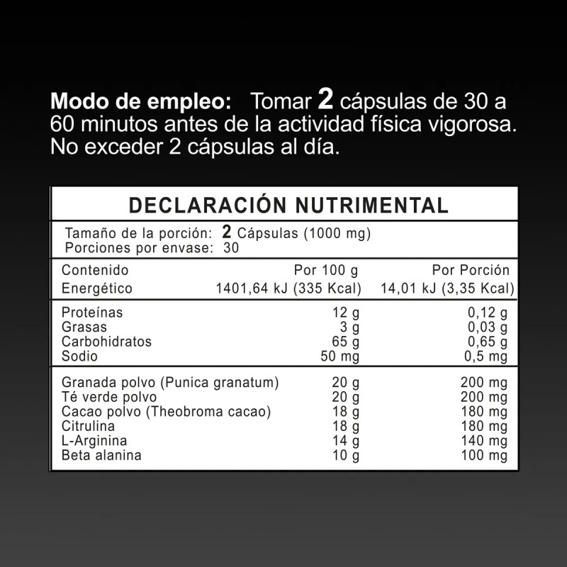 Testo Vitaminas Hombres Precursor Natural Caps Blinlab