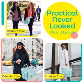 KIPBELIF Cute&Classy Roomy Insulated Lunch Bags for Women - Stylish & Functional Large Tote Adult Lunch Box for Working & Picnic (Fresh Green, M)