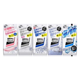 Kao Men's Biore Facial Sheets, 38 Sheets, Choose 1 of 5 / 카오 멘즈 비오레 페이셜 시트 38매입 5종 택1
