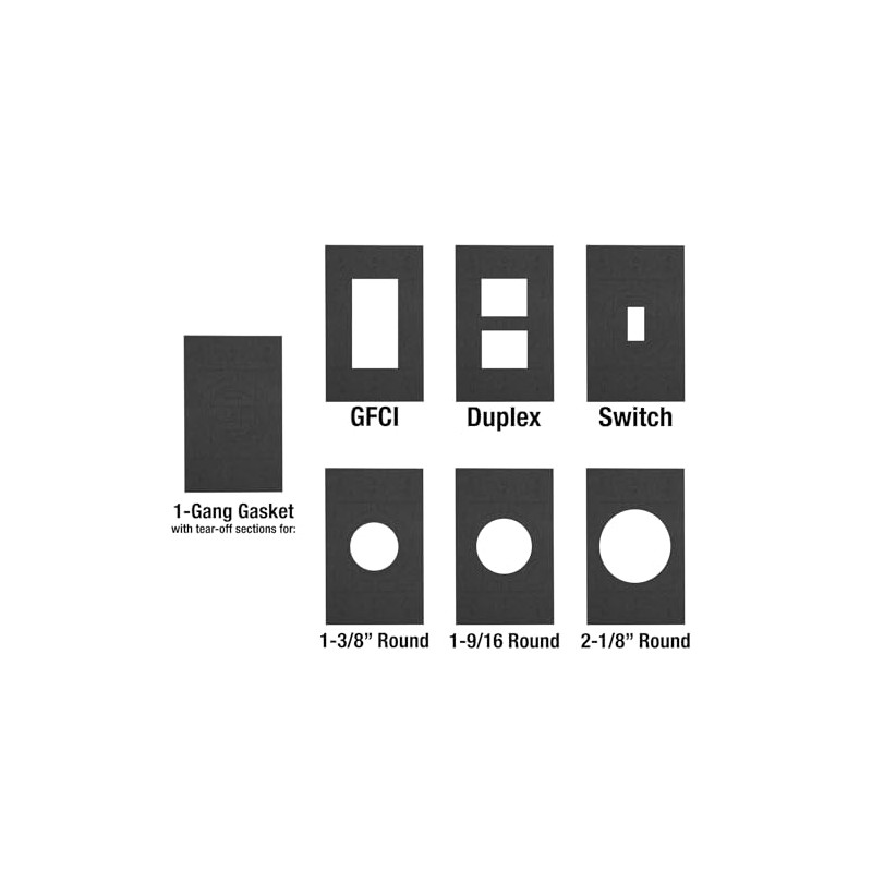 Sigma Electric, Black Sigma Engineered Solutions 14001 1-Gang Weatherproof Gasket,