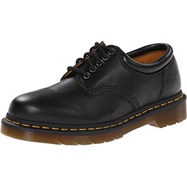 Dr. Martens 8053 5 Eye Padded Collar Shoe, Black Nappa, 15 Womens/14 Mens