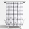 Lush Decor, White & Gray Stripe Clip Jacquard Shower Curtain,