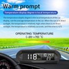 Smart HUD Display Digital Solar Charged Displays Time Temp Over