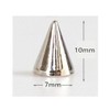 Bullet Cone Spikes Rivets, 60 Sets 7 x 10 mm