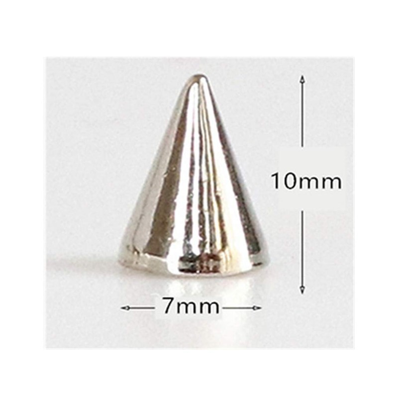 Bullet Cone Spikes Rivets, 60 Sets 7 x 10 mm