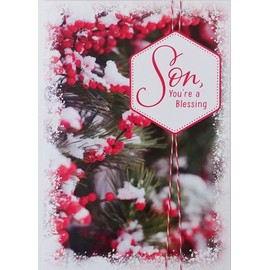 Son You're A Blessing - With Love Merry Christmas Greeting Card - Season After Season There Are More and More Reasons To Be Thankful For You