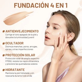 4 En 1 Base Hidratante Que Cambia De Color 40ml