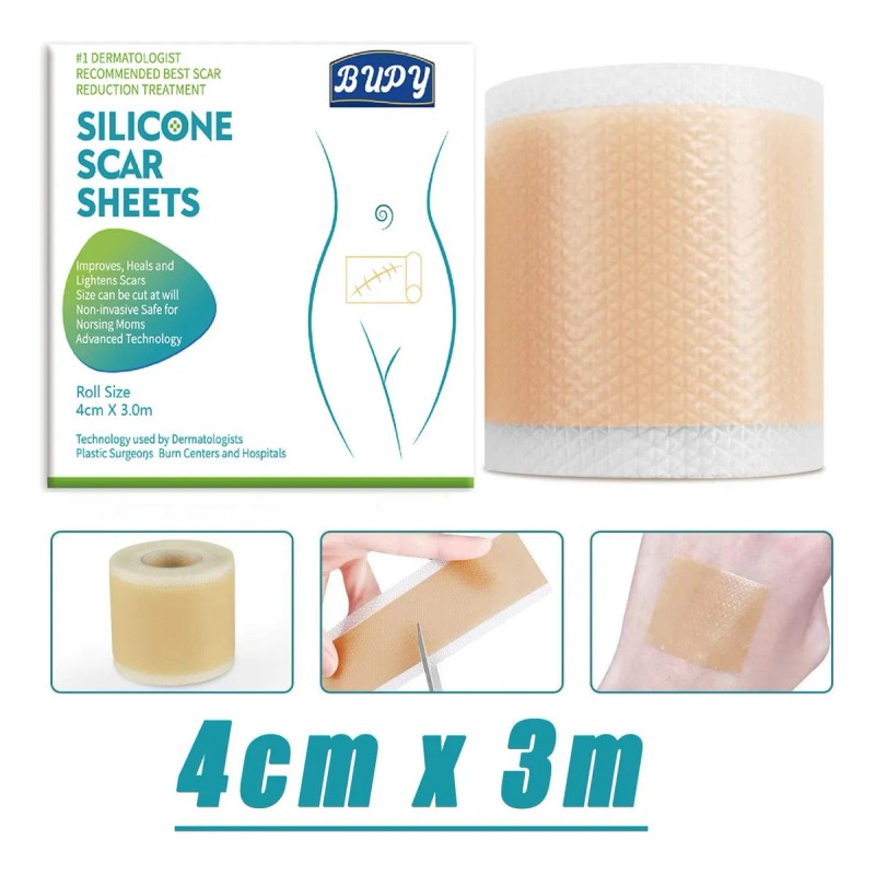 Rollo Cinta Silicona Para Reduccion Cicatrices Marcas Piel
