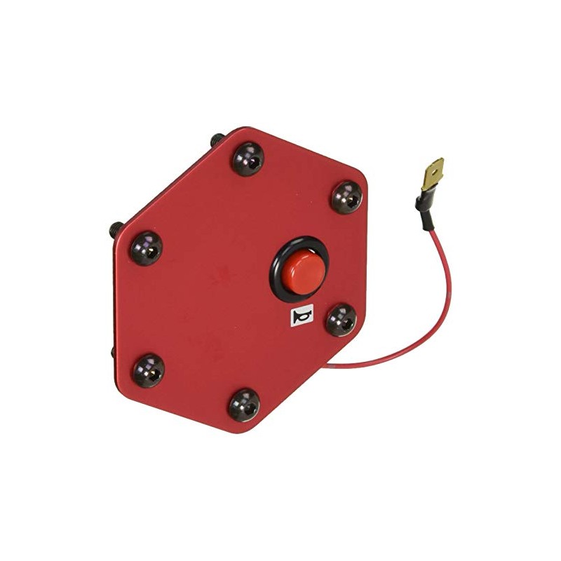 Daikei PLATE HORN BUTTON MOMO Momo Type Red & Red