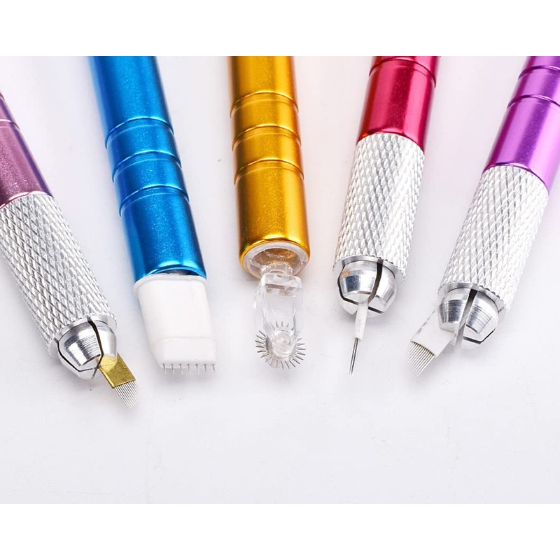XIAOYU 10 Pieces Microblading Pens Manual Eyebrow Tattoo Pens Light