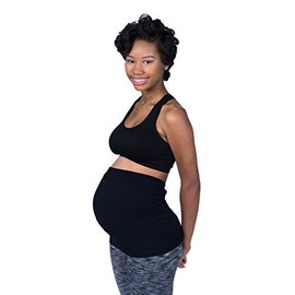 Maternity Band/Maternity Belly Band, Pregnancy Support Band (Black, 17-21 (X-L))