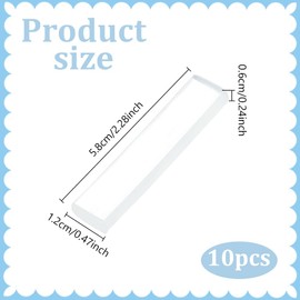 INFUNLY 10pcs Clear White Reusable Clay Mold Making 2.9x2.9 Inch Transparent Moulding Clay Craft Resin Strip Use with Hot Water Clear Modeling Clay Perfect for Short Clay Project with Storage Box