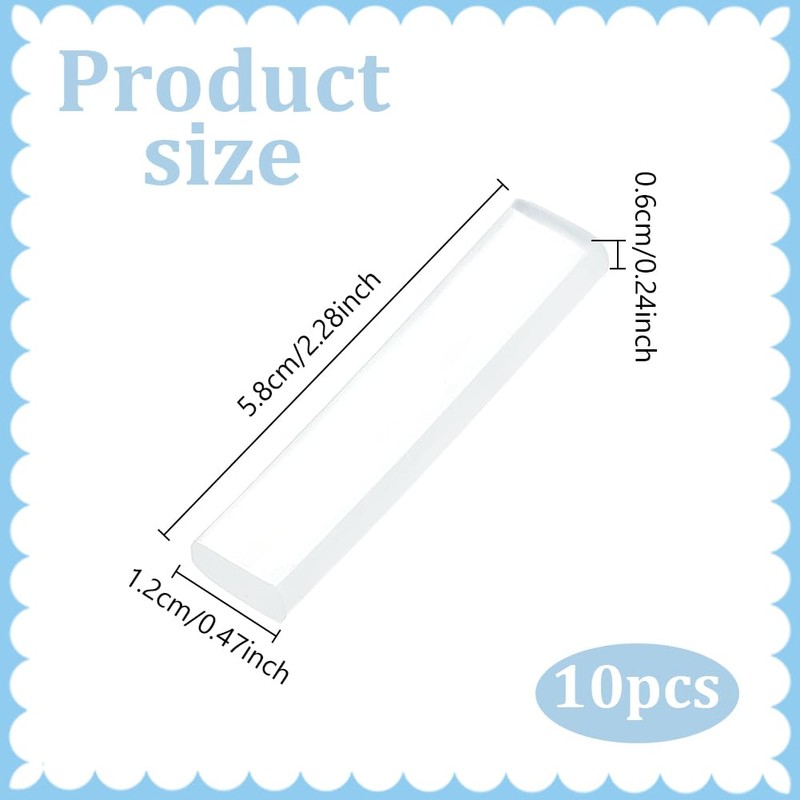 INFUNLY 10pcs Clear White Reusable Clay Mold Making 2.9x2.9 Inch