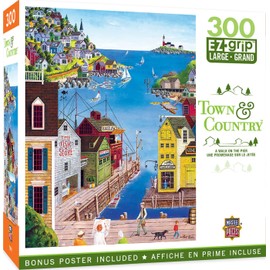 MasterPieces 300 Piece EZ Grip Jigsaw Puzzle - A Walk on the Pier - 18x24"