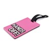 Hands Off Pink Novelty Luggage Suitcase ID Address Travel Tag