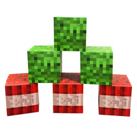 6 Pcs Gaming Party Boxes Birthday Party Decorations, 7.5 Inch Video Game Centerpieces Boxes for Boys Gaming Birthday Party Decor Supplies