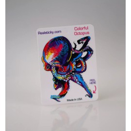 Real Sticky Colorful Octopus Sticker Beach Cup Cooler Laptop Car Vehicle Window Bumper Decal