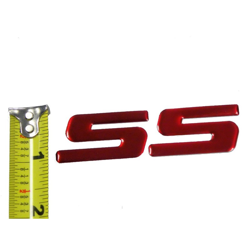 VMS RACING 2010-2015 Camaro SS Red Aluminum Emblem for Fenders,