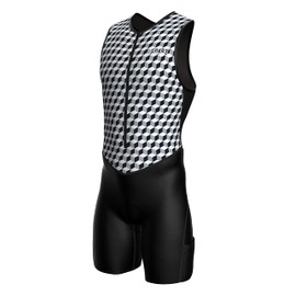 (X-Large, White) - Sparx X Triathlon Suit Men Racing Tri Cycling Skin Suit Bike Swim Run
