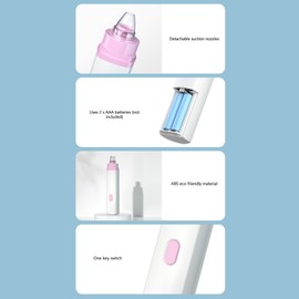 Blackhead Machine Acne Needles Tools Set 3 Suction Nozzles Vacuum Adsorption Soft Suction Oil Removal