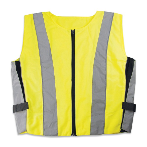 cartrend cartrend 50251 Warnweste Motorrad, Erwachsene, Leucht-Gelb, Silber (reflektierend)