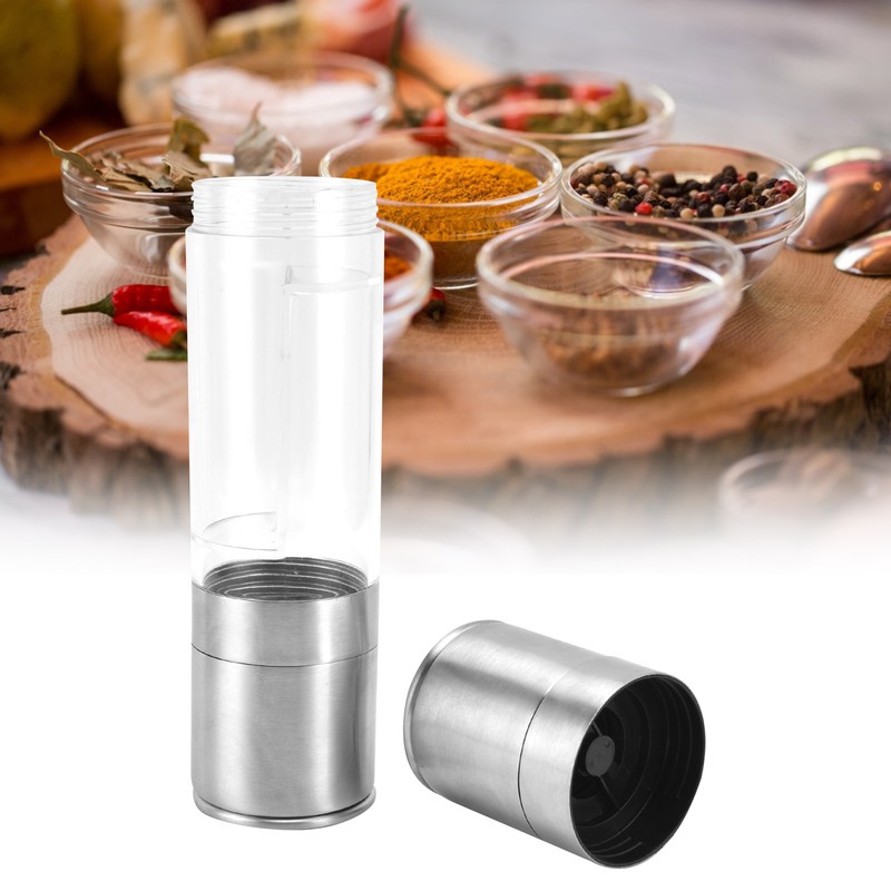 2 in 1 Manual Grinder Stainless Steel Hand Garlic Pepper