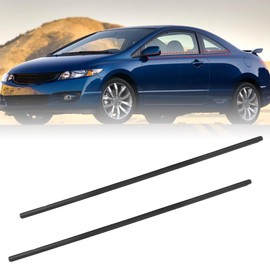 Ricmjend 2Pcs Left&Right Weatherstrip Window Moulding Trim Seal Belt Compatible with Honda Civic Coupe 2D 2006-2011 Car Outer Door Seal Belt Replaces# 72410-SVA-A01ZA 72450-SVA-A01ZA