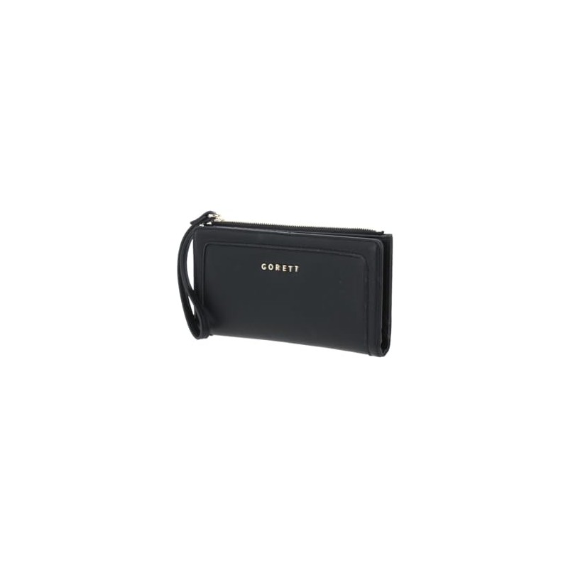 Cartera de dama wallet grande GORETT Negro ALEJANDRA