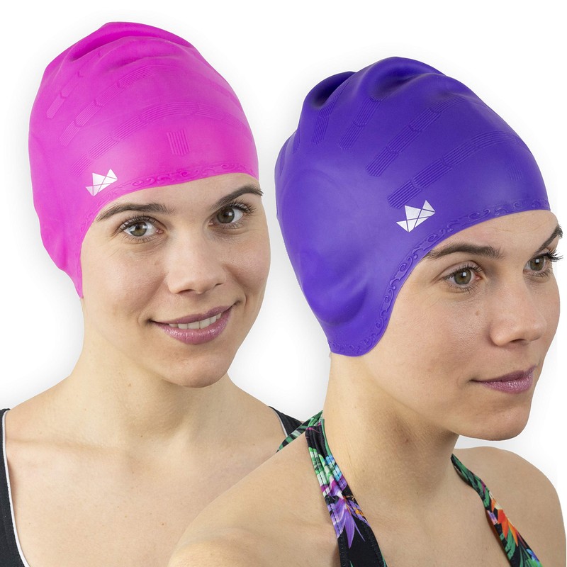 The Friendly Swede Silikon Badekappen für Lange Haare - Stretch