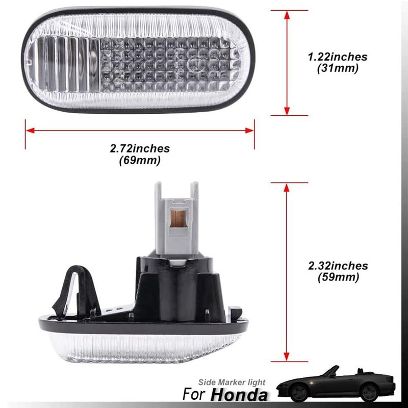 Mingrui test OEM Side Marker Light for 2000-2009 Hon'da S2000