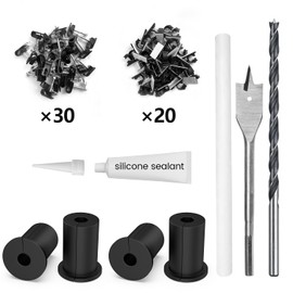 Starlink Cable Routing kit for 3/4inch Wall Hole,4PCS starlink Wall Grommets Accessories for Cables Pass Through mounting kit Including 3/4” Spade Drill bit,Wall Wires cilps and Cable Routing Tool