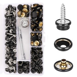 Press Studs for Screwing - Push Button Screwable 15 mm Screwable Press Studs for Tarpaulins, Boats, Furniture, Tents & More 150 Pieces / 50 Sets