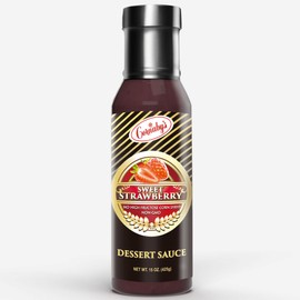 Cornaby's Gourmet Strawberry Dessert Sauce with Real Fruit Topping for Cakes and Ice Cream, 16oz, 1 Pack
