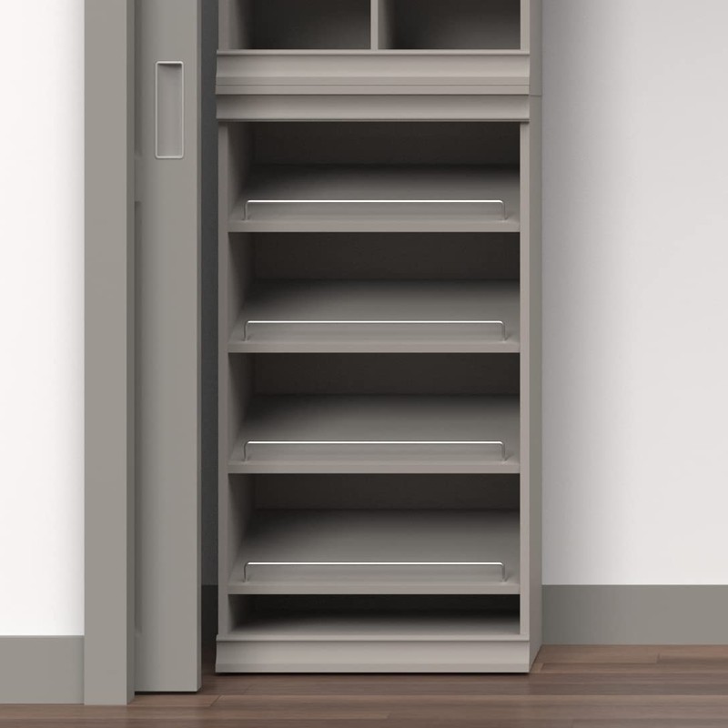 ClosetMaid Modular Storage Shelf Unit with Angled Shoe Shelves, Taupe