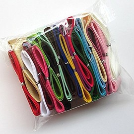 Chenkou Craft 2 Inch (50mm) 20Yards Single Face Solid Satin Polyester Ribbon 20 Colors Assorted Bulk Lots Mix (2")
