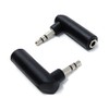 DRUT 2pcs 3.5mm Stereo Jack to 3.5mm Jack Socket Right
