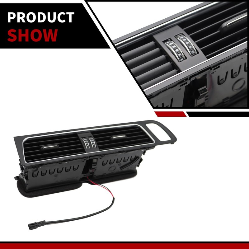 Nakkaa Car Center Console Dashboard Louver Conditioning Vent Assembly Compatible