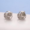 JOLCHIF Silver Love Knot Clip On Earrings for Women Non