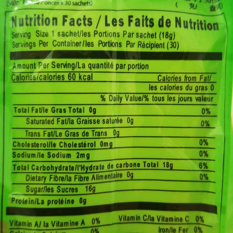 Honsei Instant Honey Ginger Tea (60 Sachets) 18G/0.63oz- 2Packs