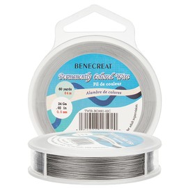 BENECREAT 180-Feet 0.02inch (0.5mm) 7-Strand Bead String Wire Nylon Coated Stainless Steel Wire for Necklace Bracelet Beading Craft Work